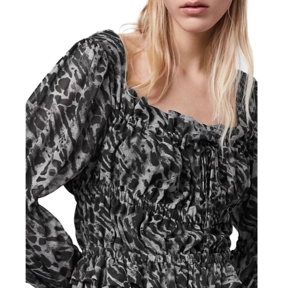 NWT ALLSAINTS Kimi Ambient Maxi Dress - Picture 3 of 14